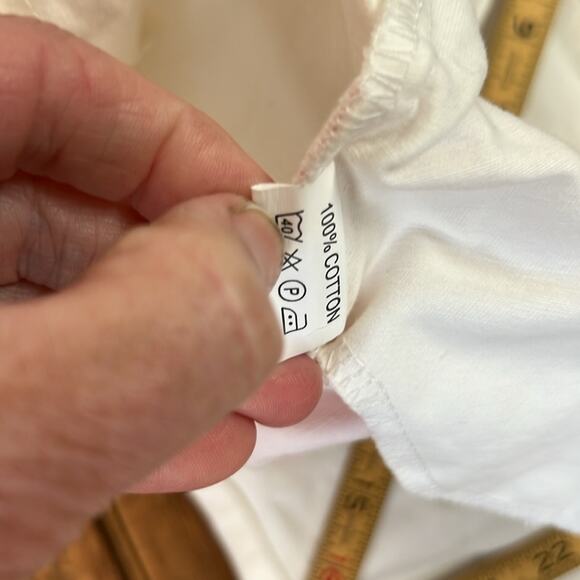 Colorful Natalie White boot leg mid rise Pants with Pink Flame Design - Picture 6 of 8